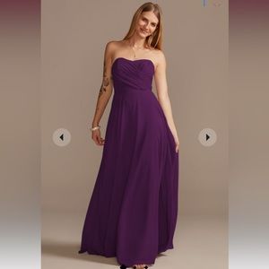 Davids Bridal Plum Purple Bridesmaid Dress